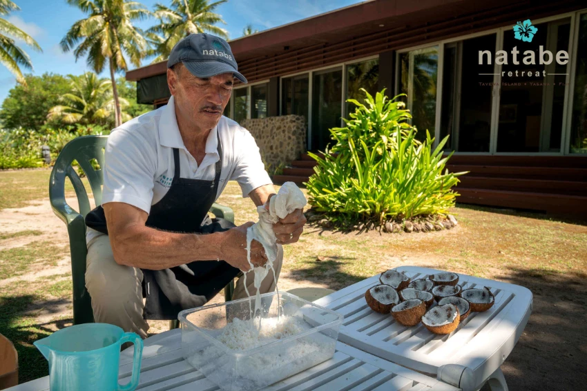 Coconuts Preperation at Natabe Retreat coconuts preparation at natabe retreat fiji