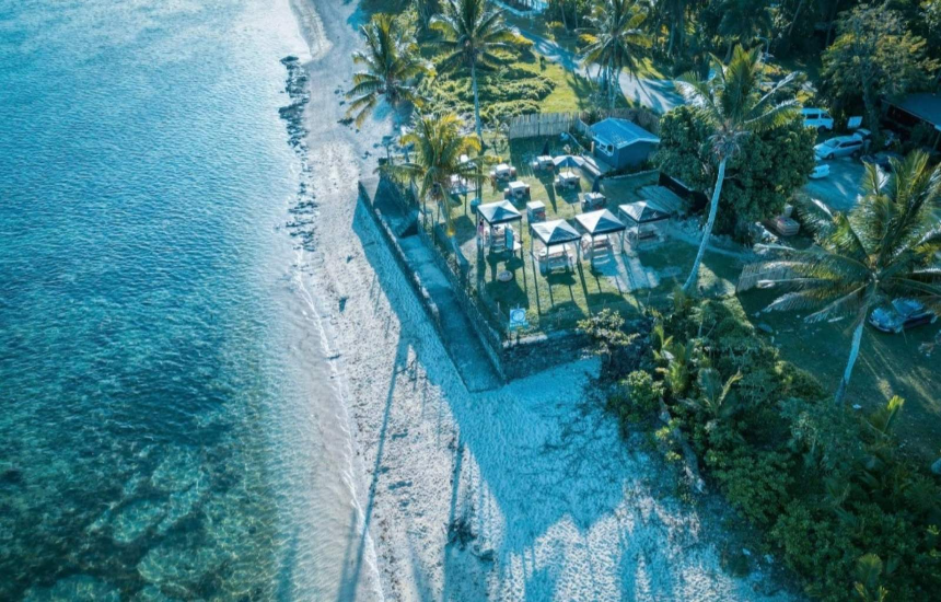 Crab Shack Fiji 3 aerial view of the crab shack on the coral coast
