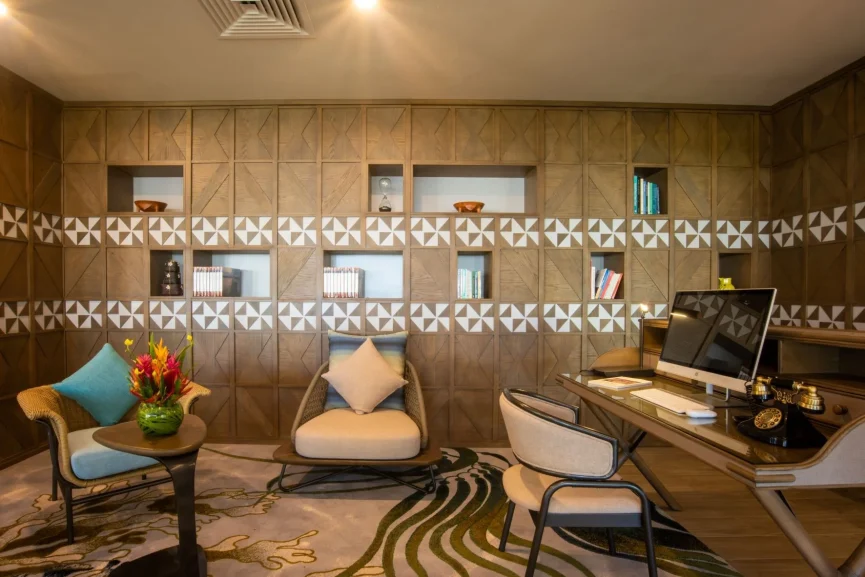 Executive Journal Lounge Interior of Sofitel Fiji’s new Executive Journal Lounge.