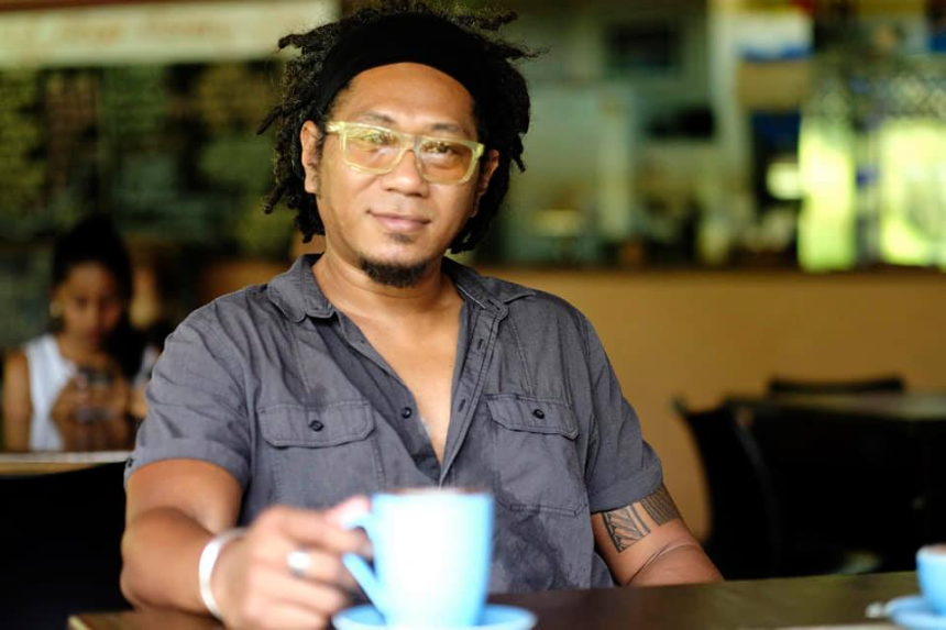 Ginger Kitchen Musician ginger kitchen musician drinking coffee