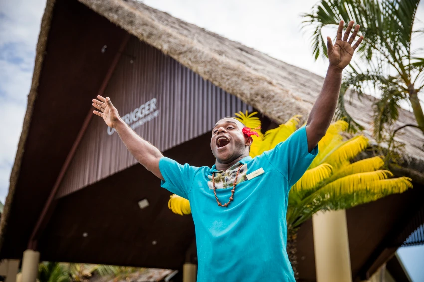 Local Arrival At Outrigger Fiji Beach Resort local arrival at outrigger fiji beach resort