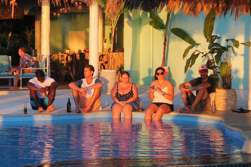 Relaxing Guests at Mango Bay Resort relaxing guests at mango bay resort