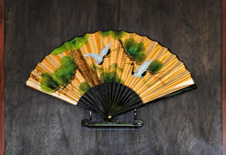 Sazanami Restaurant Decor sazanami restaurant traditional hand fan wall decor